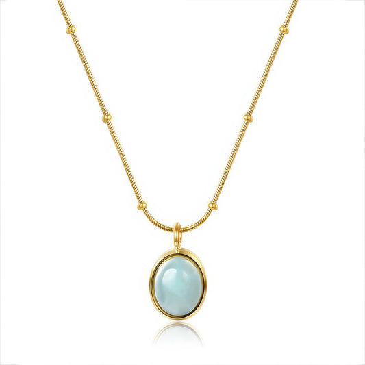 OCEAN Aquamarine Necklace - Ohh Glam