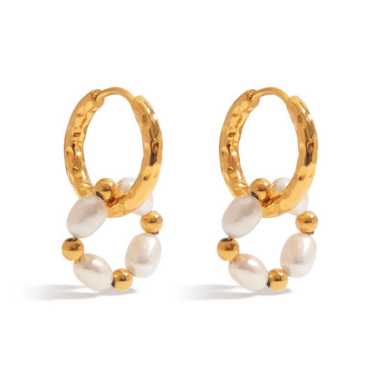 PEARL Ripple Hoops - Ohh Glam