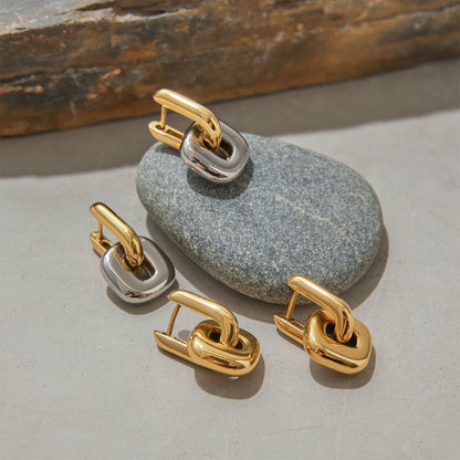 PEBBLE Drop Earrings - Gold - Additional View - Ohh Glam