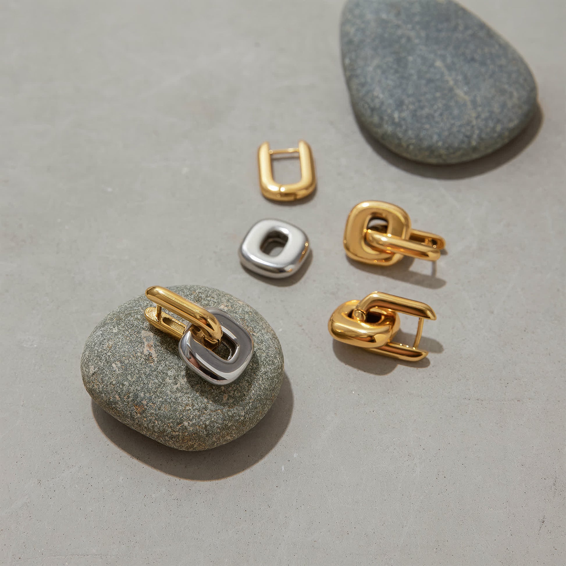 PEBBLE Drop Earrings - Gold - Additional View - Ohh Glam