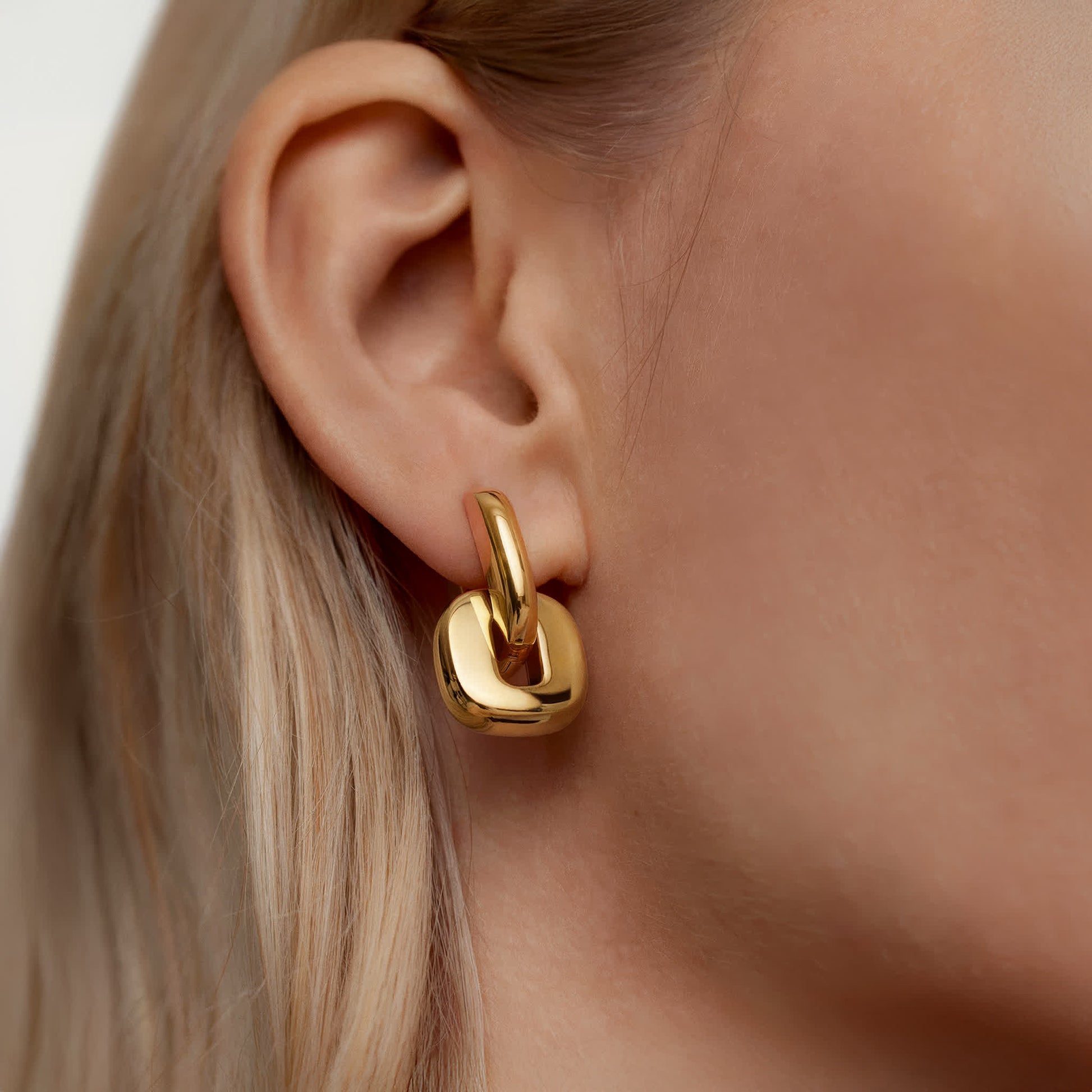 PEBBLE Drop Earrings - Gold - Additional View - Ohh Glam