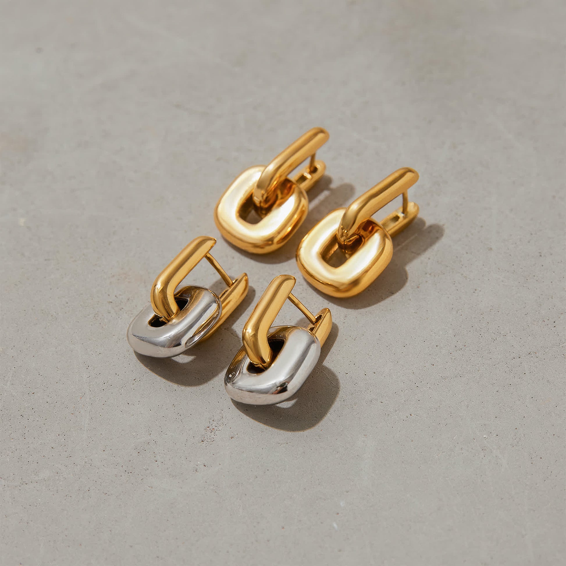 PEBBLE Drop Earrings - Gold - Additional View - Ohh Glam