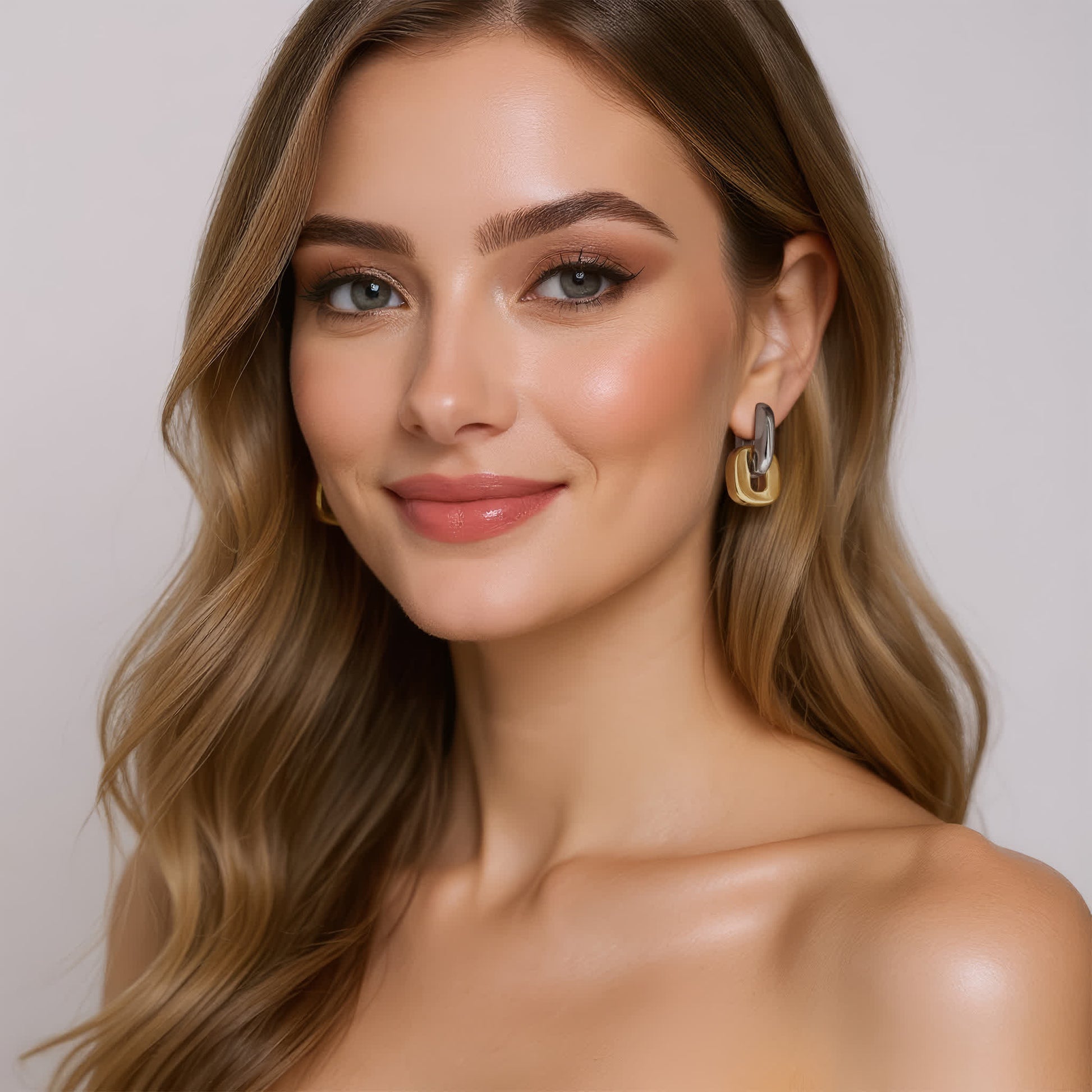 PEBBLE Drop Earrings - Gold - Additional View - Ohh Glam