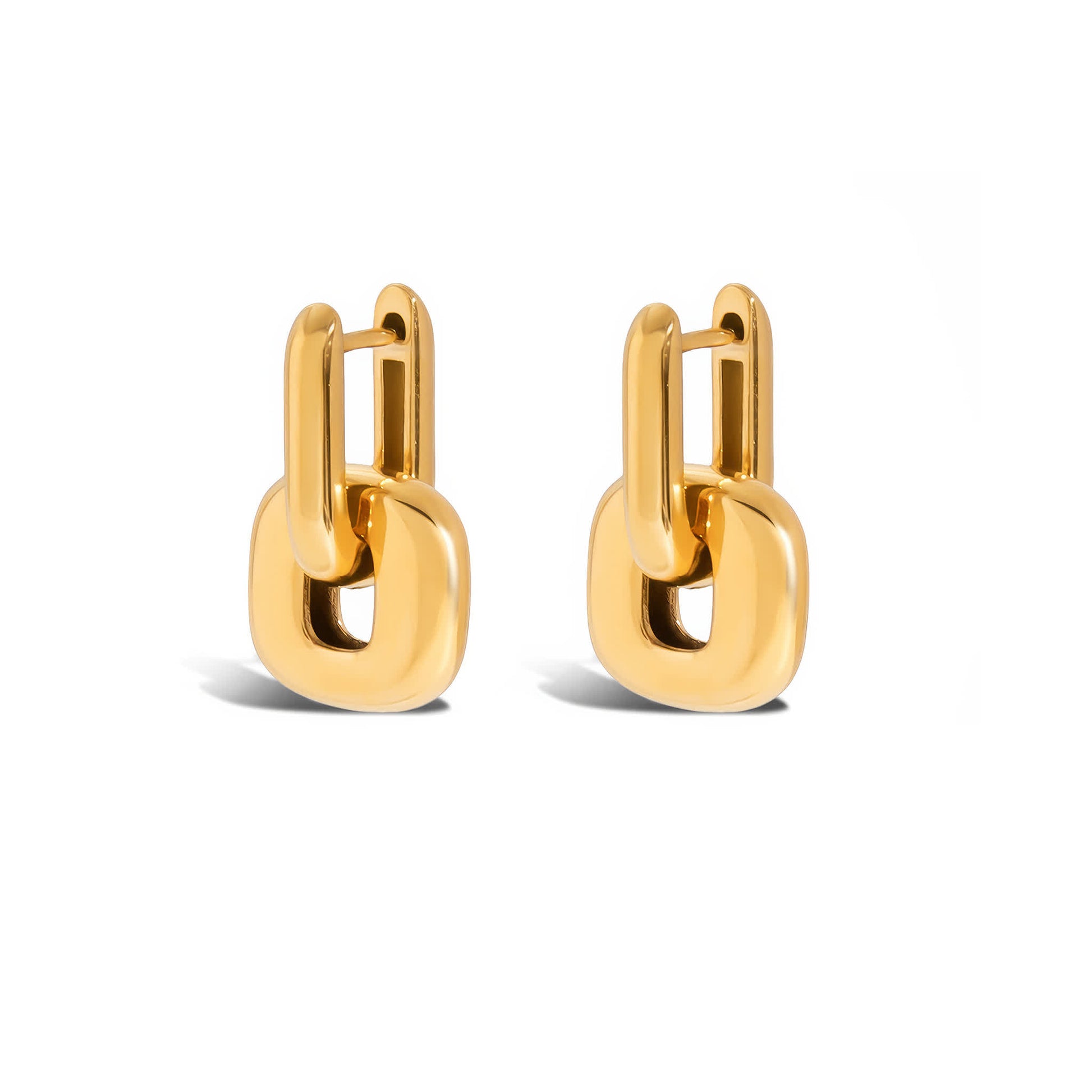 PEBBLE Drop Earrings - Gold - Front View - Ohh Glam