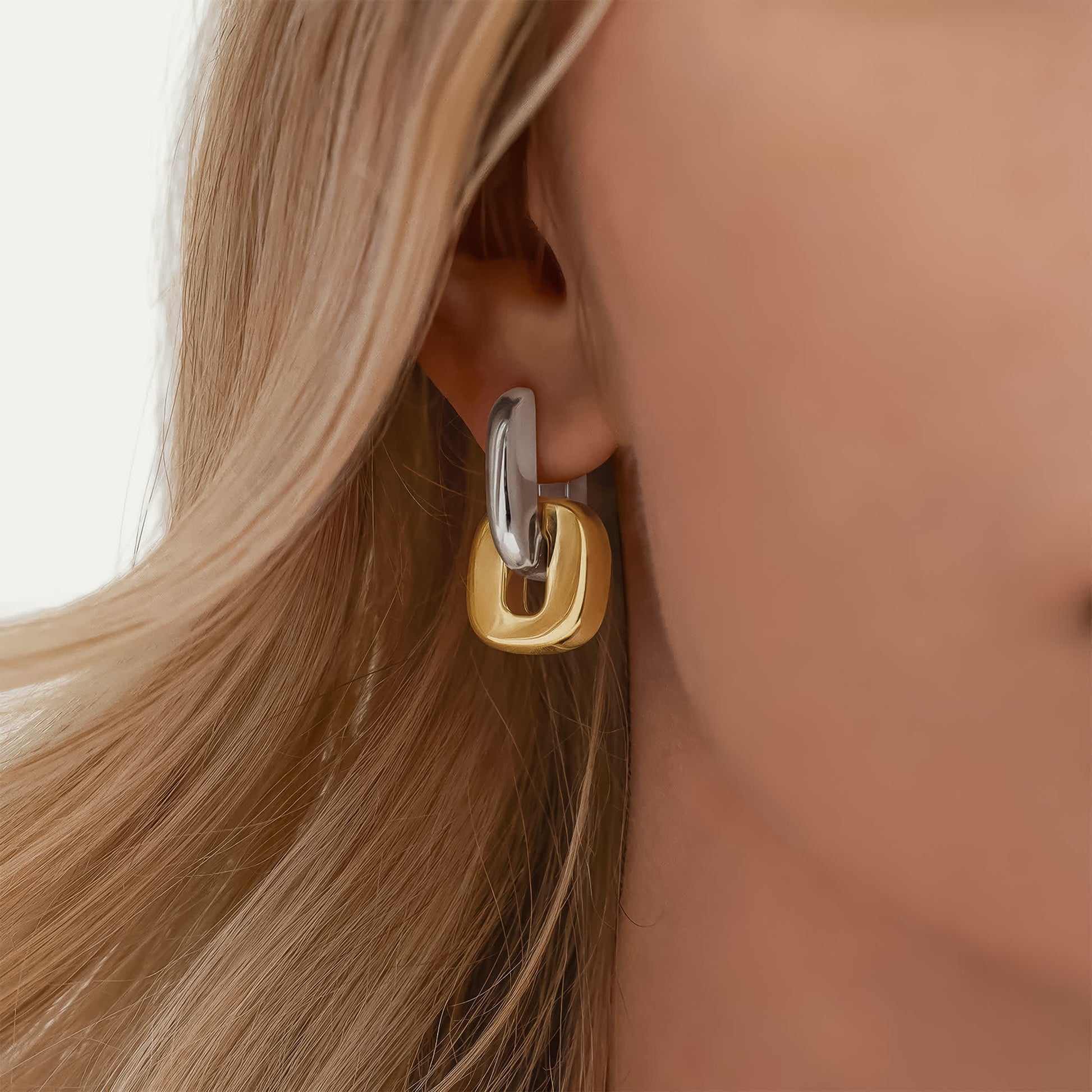 PEBBLE Drop Earrings - Gold - Detail View - Ohh Glam