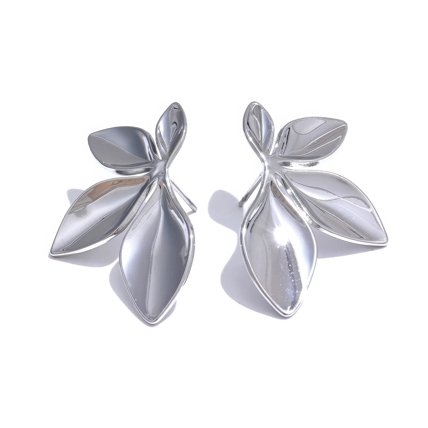 PETAL Bloom Stud Earrings - Gold - Additional View - Ohh Glam