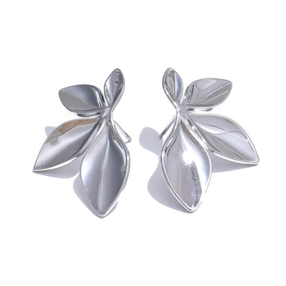 PETAL Bloom Stud Earrings - Gold - Additional View - Ohh Glam
