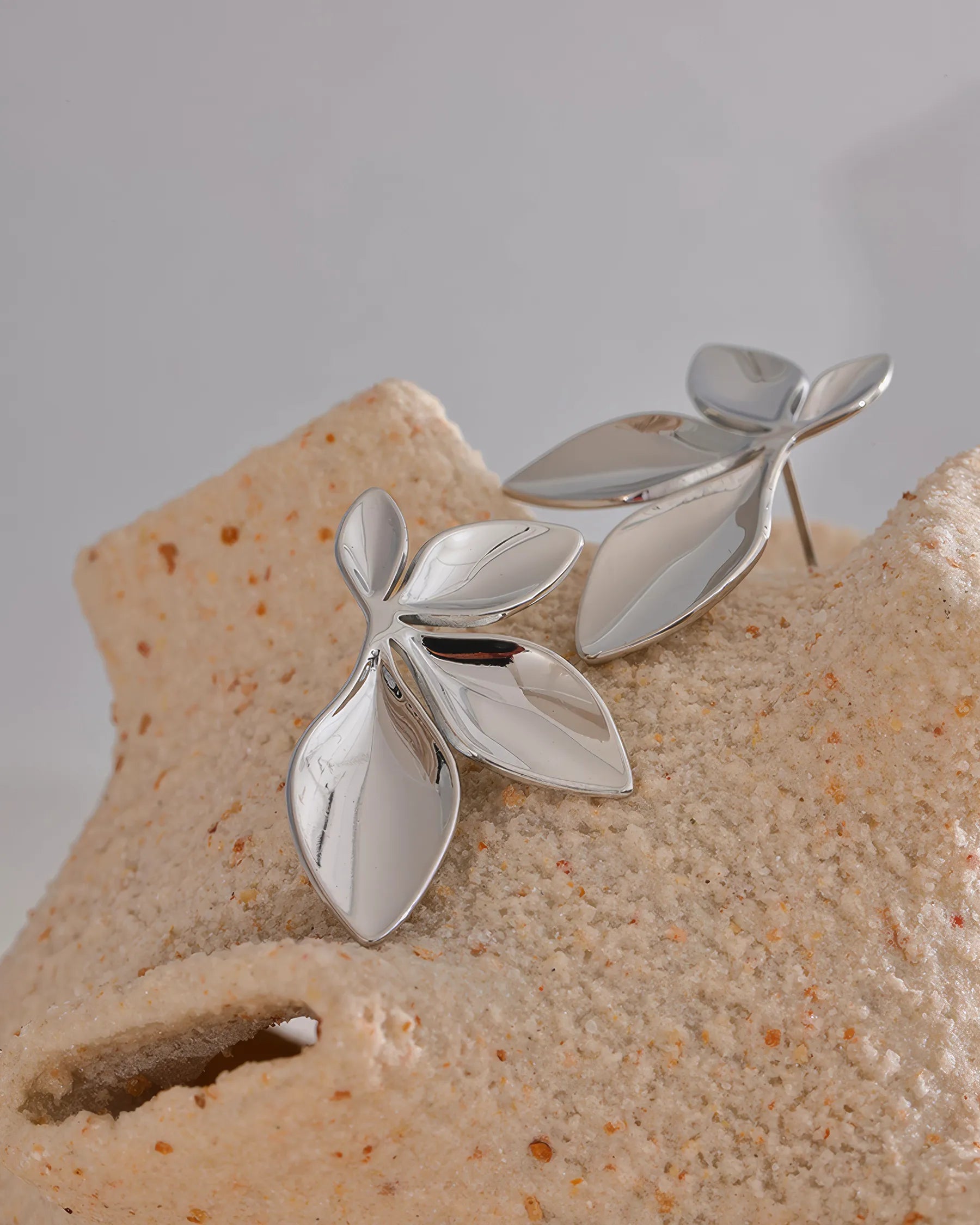 PETAL Bloom Stud Earrings - Gold - Additional View - Ohh Glam