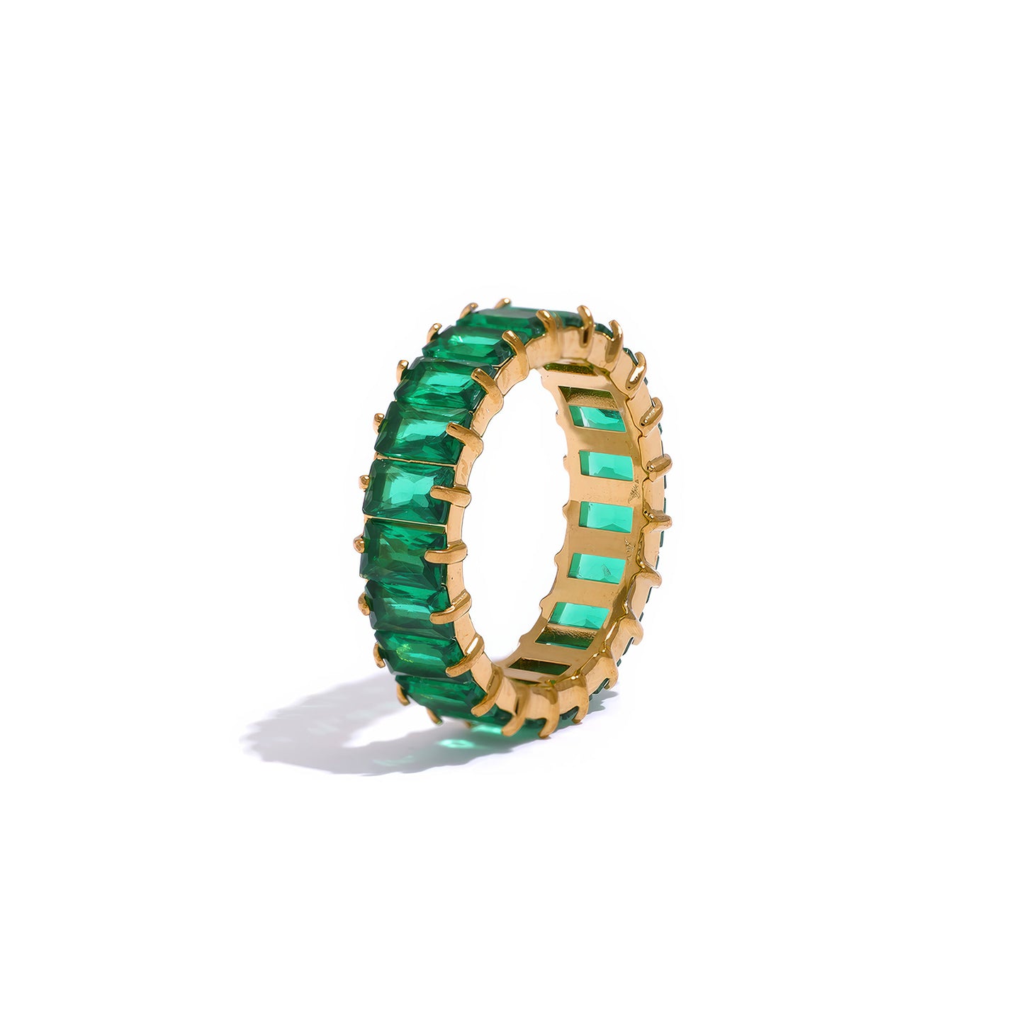 PRISM Crystal Eternity Ring - Gold - Additional View - Ohh Glam