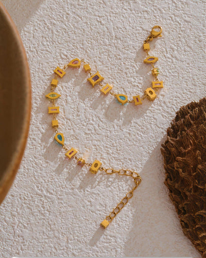 PRISM Crystal Link Bracelet - Gold - Additional View - Ohh Glam