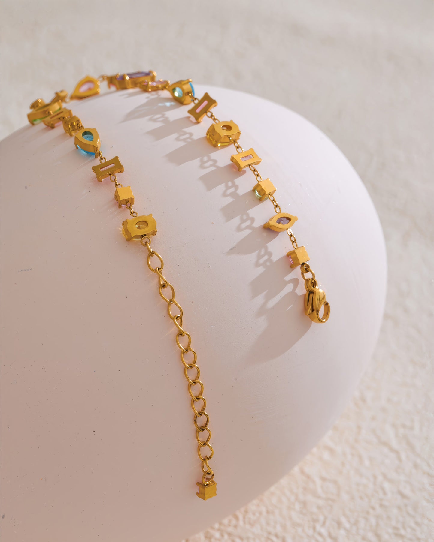 PRISM Crystal Link Bracelet - Gold - Additional View - Ohh Glam
