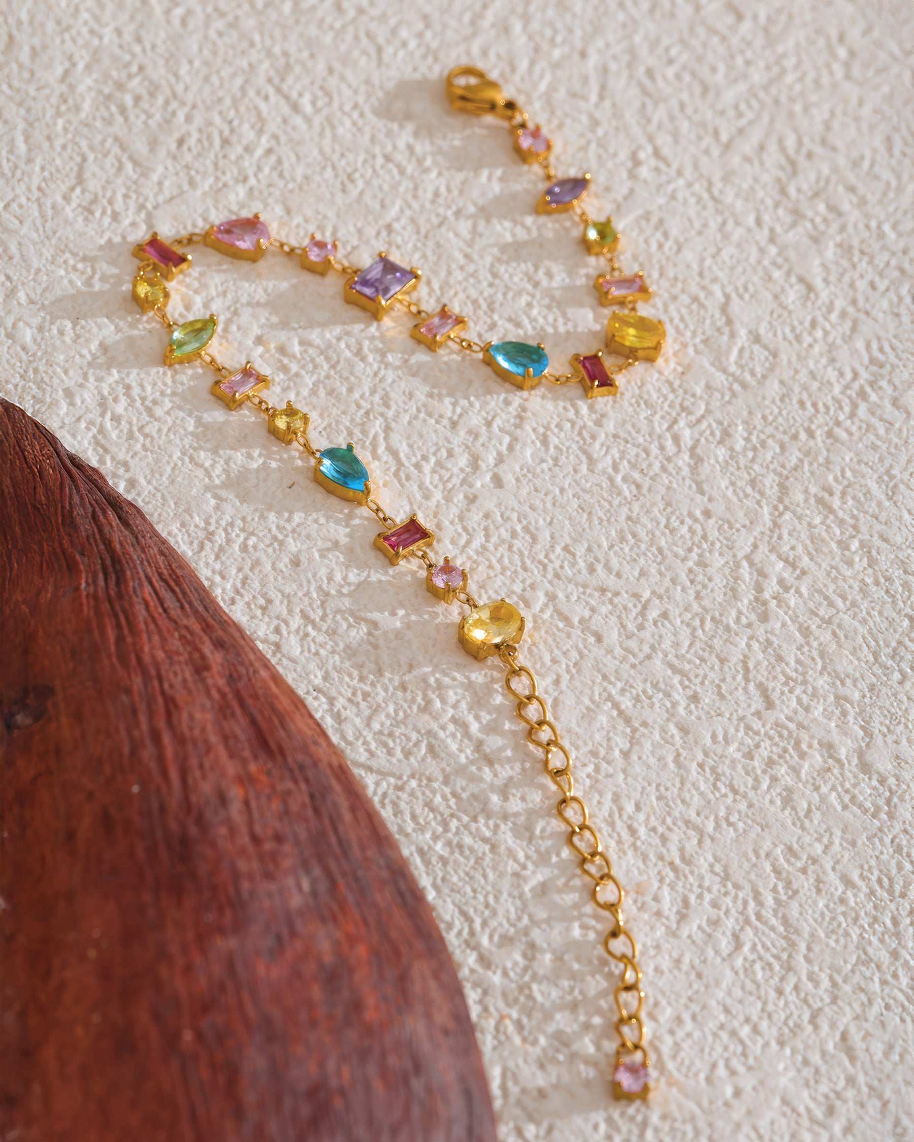 PRISM Crystal Link Bracelet - Gold - Additional View - Ohh Glam
