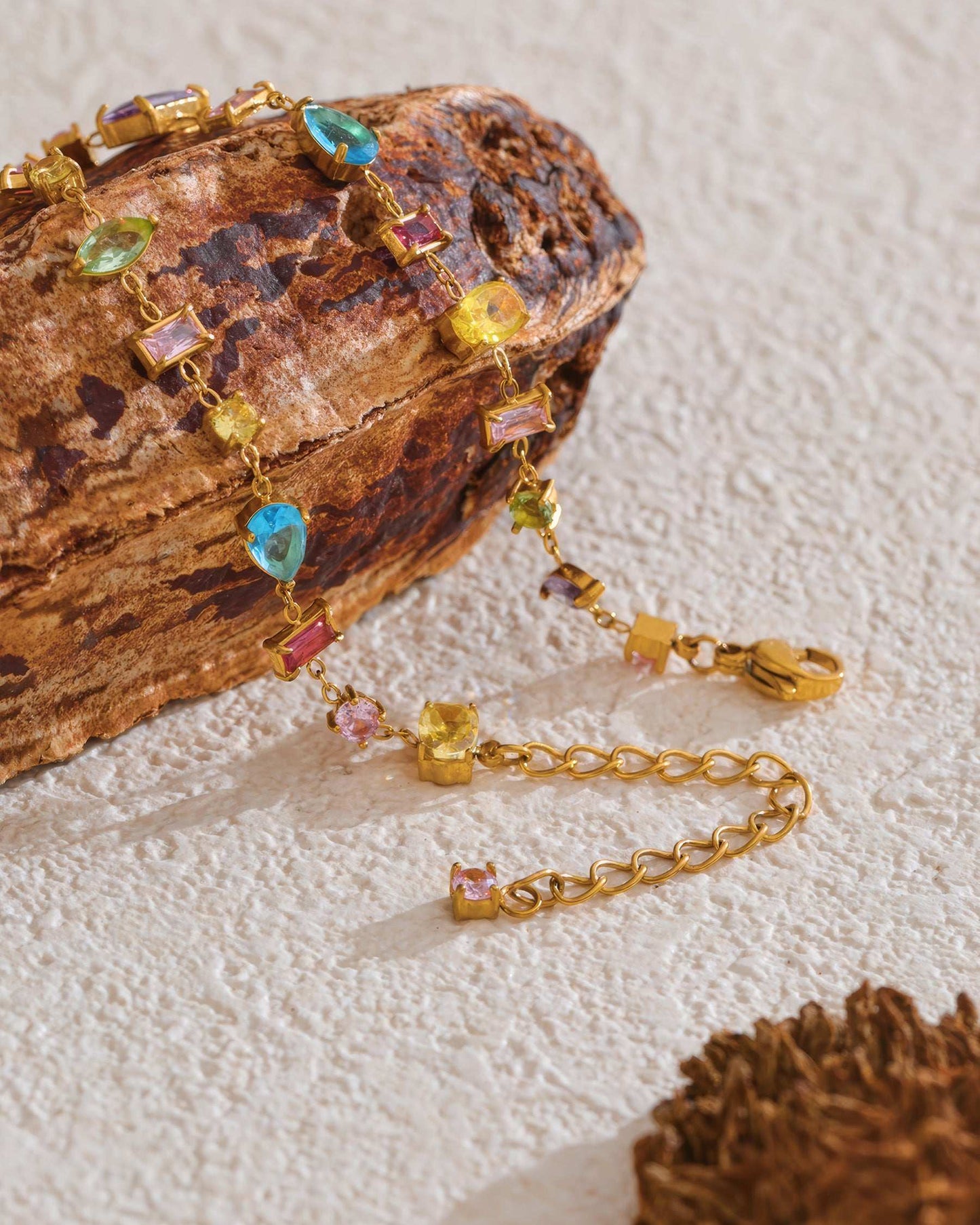 PRISM Crystal Link Bracelet - Gold - Additional View - Ohh Glam