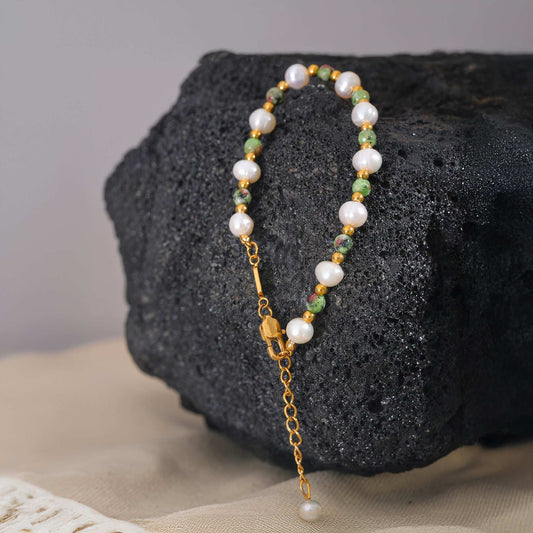 Pearl & Stone Harmony Bracelet - Ohh Glam