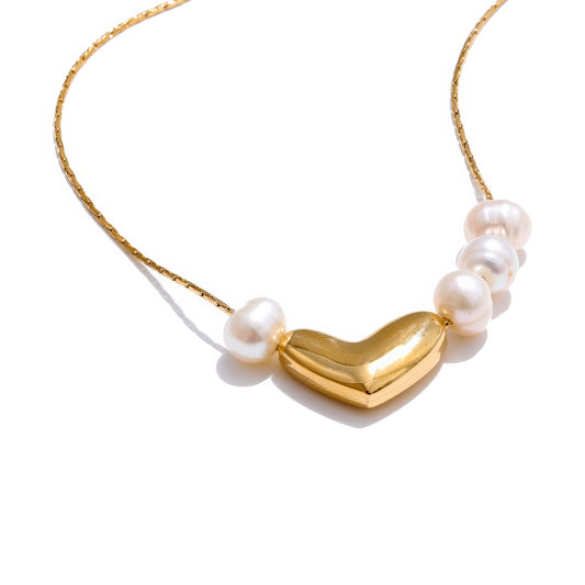 Pearl Heart Romance Necklace - Ohh Glam