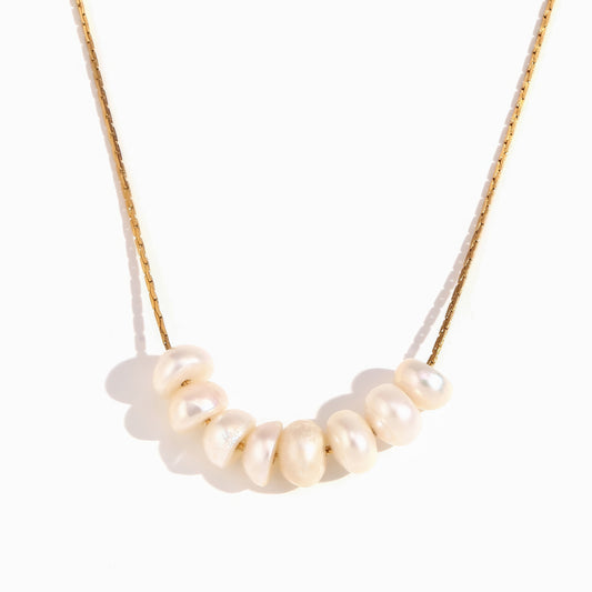 Pearl Row Necklace - Ohh Glam