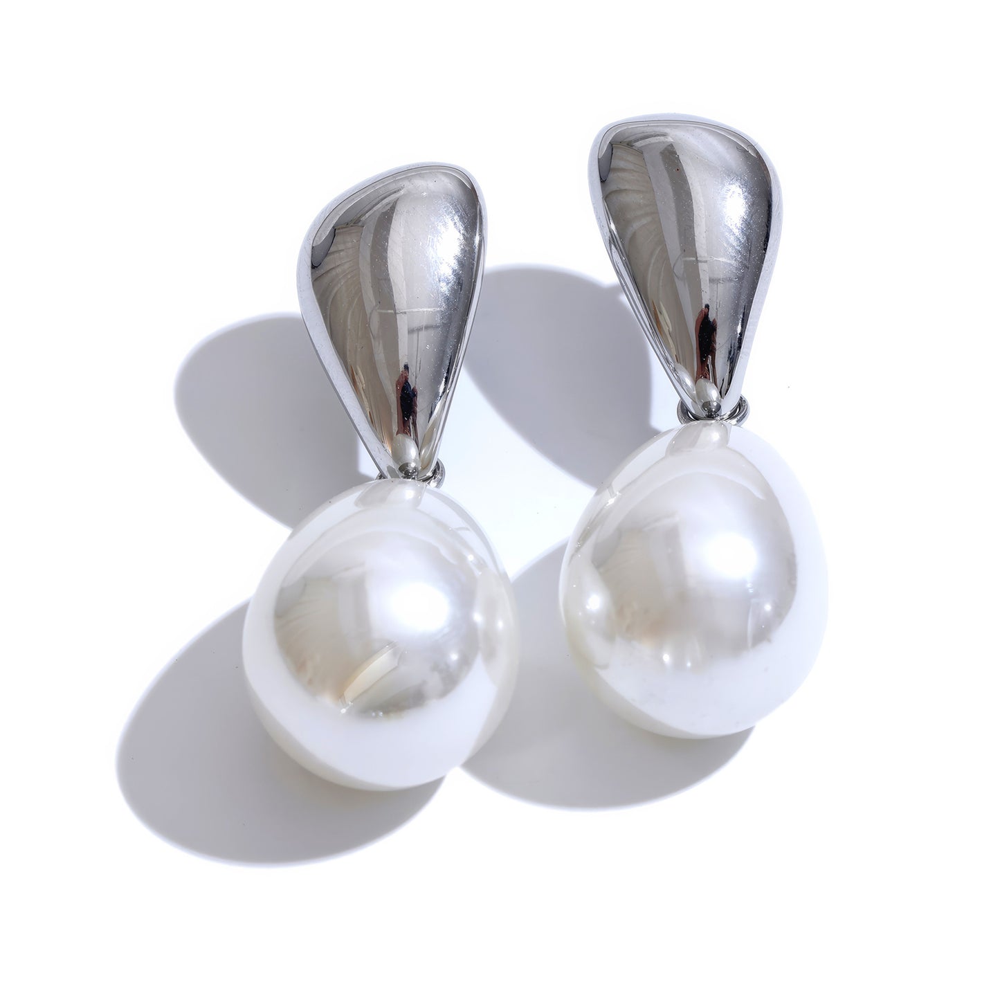 Pearl Teardrop Earrings - Gold - Additional View - Ohh Glam