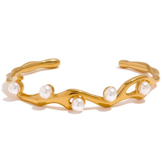 Pearl Wave Cuf - Ohh Glam