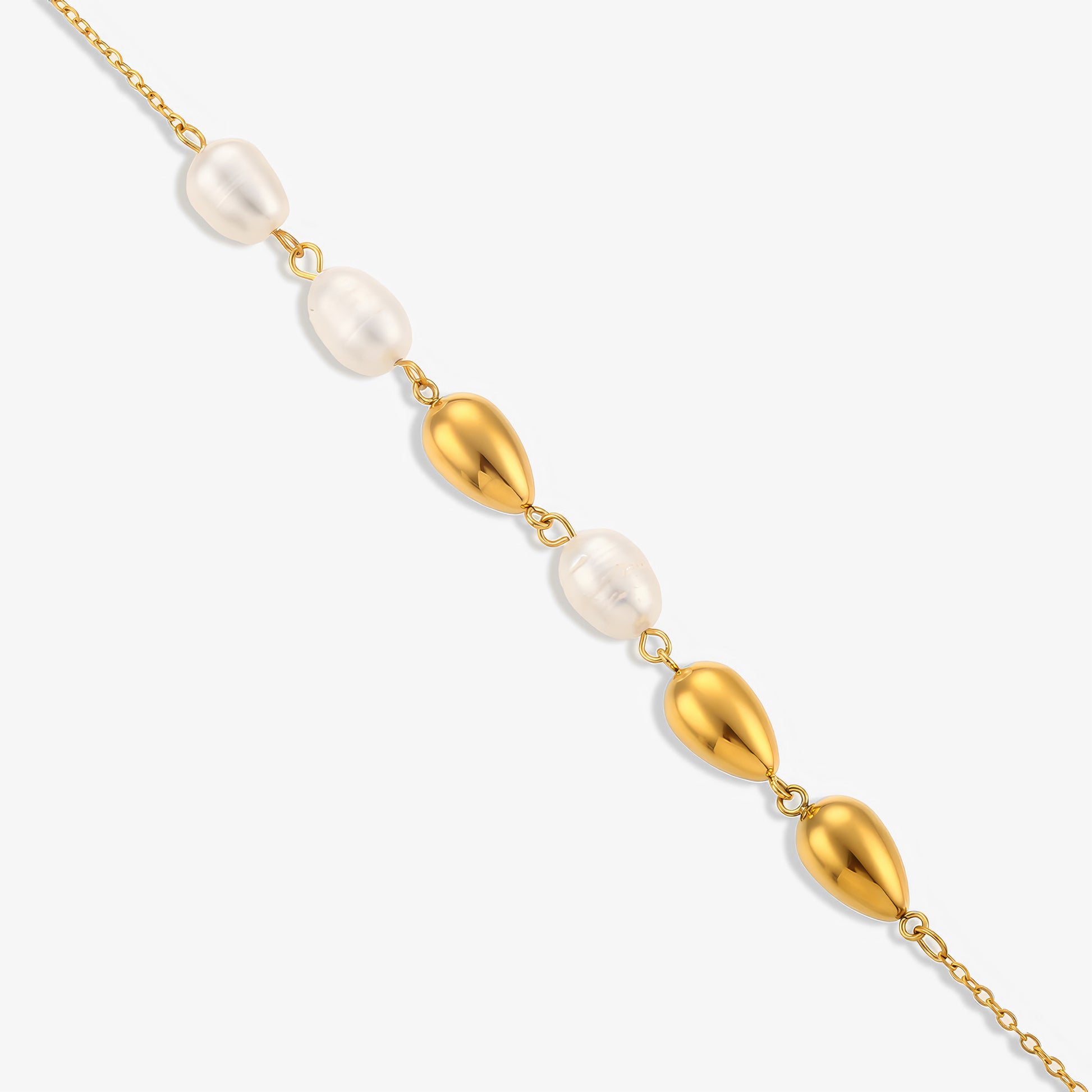 PEARLA Pearl & Gold Drop Necklace - Gold - Additional View - Ohh Glam