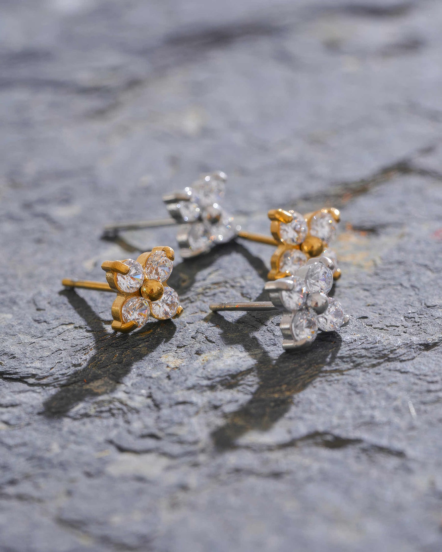 Petite Bloom Studs - Additional View - Ohh Glam