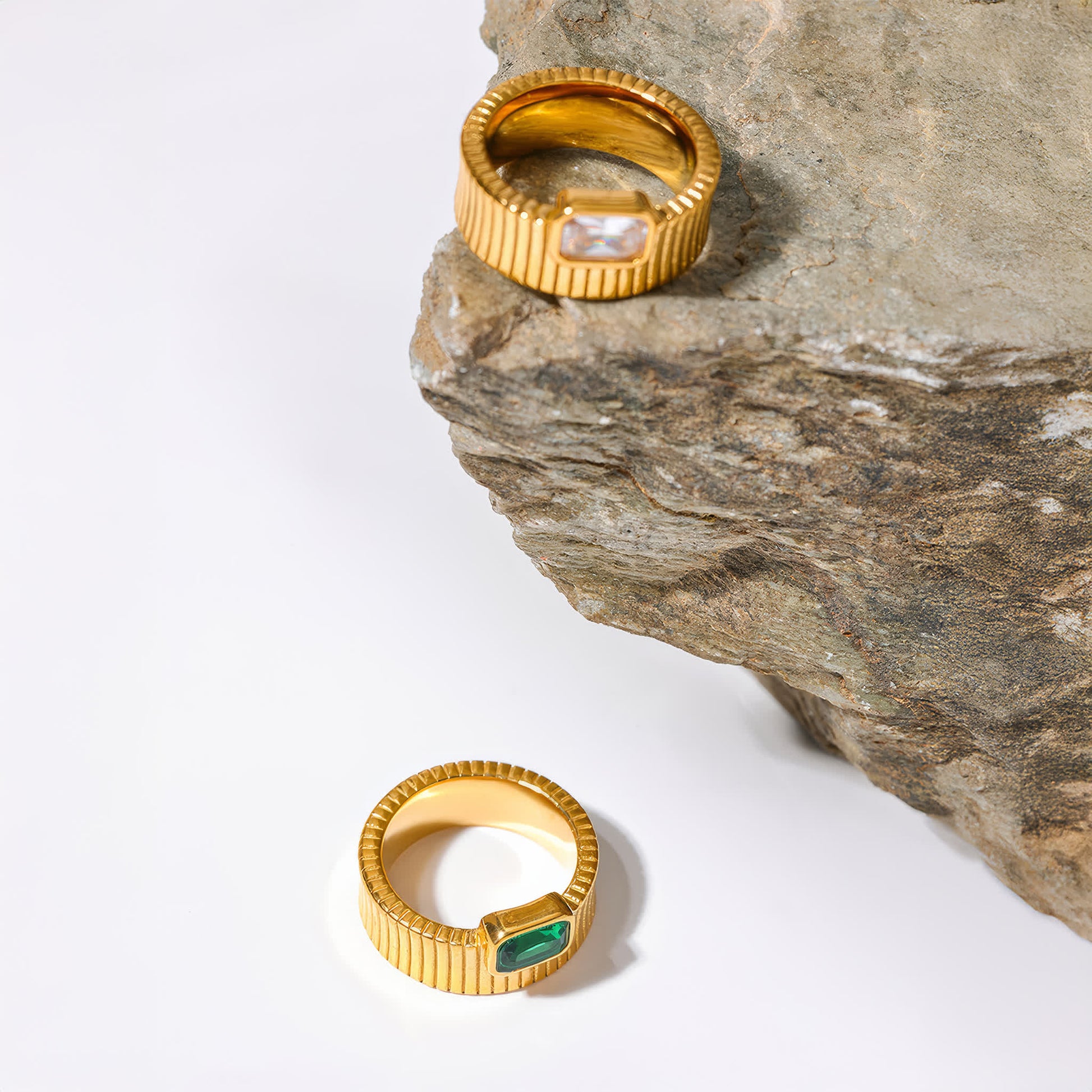 REGAL Crystal Ring - Gold - Additional View - Ohh Glam