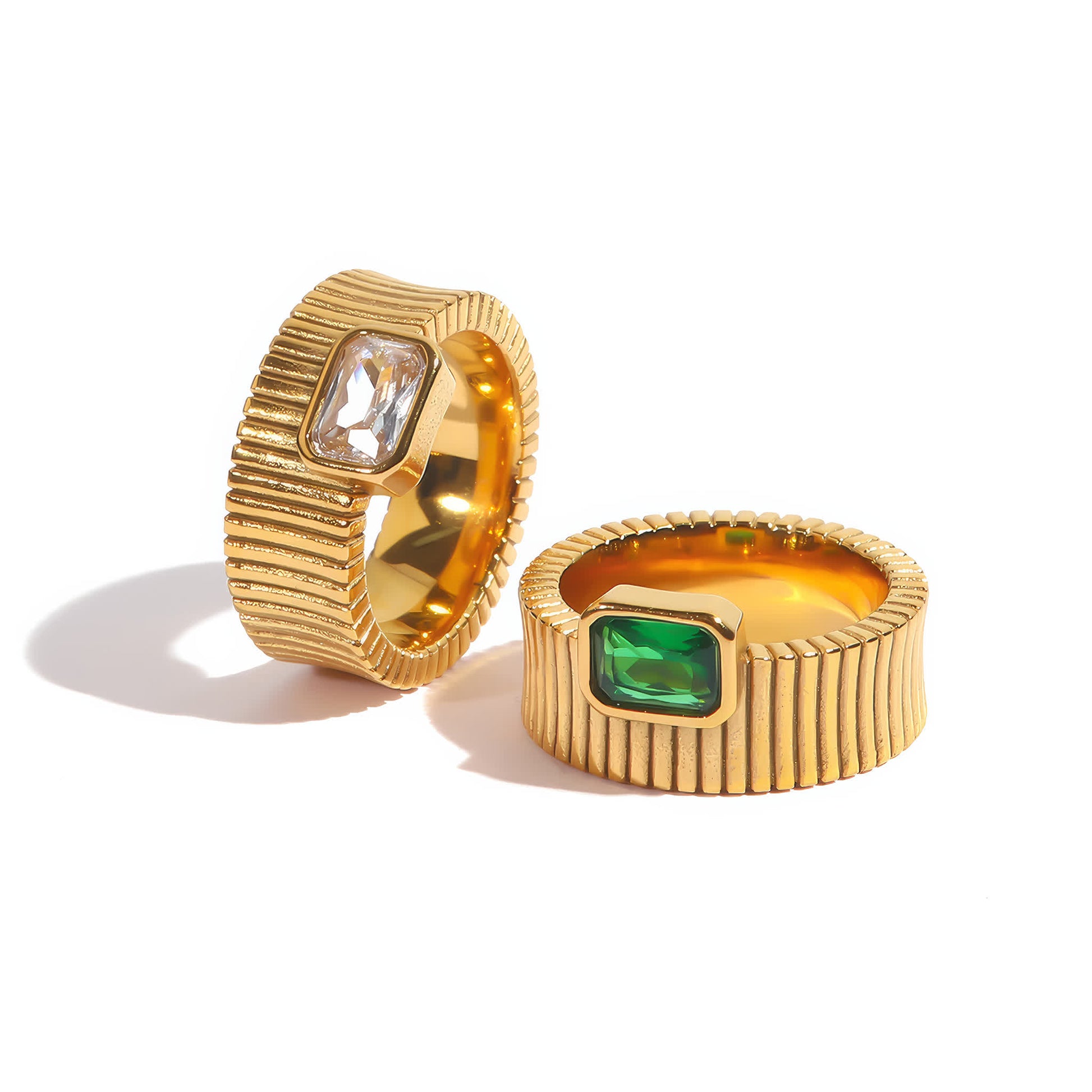 REGAL Crystal Ring - Gold - Additional View - Ohh Glam