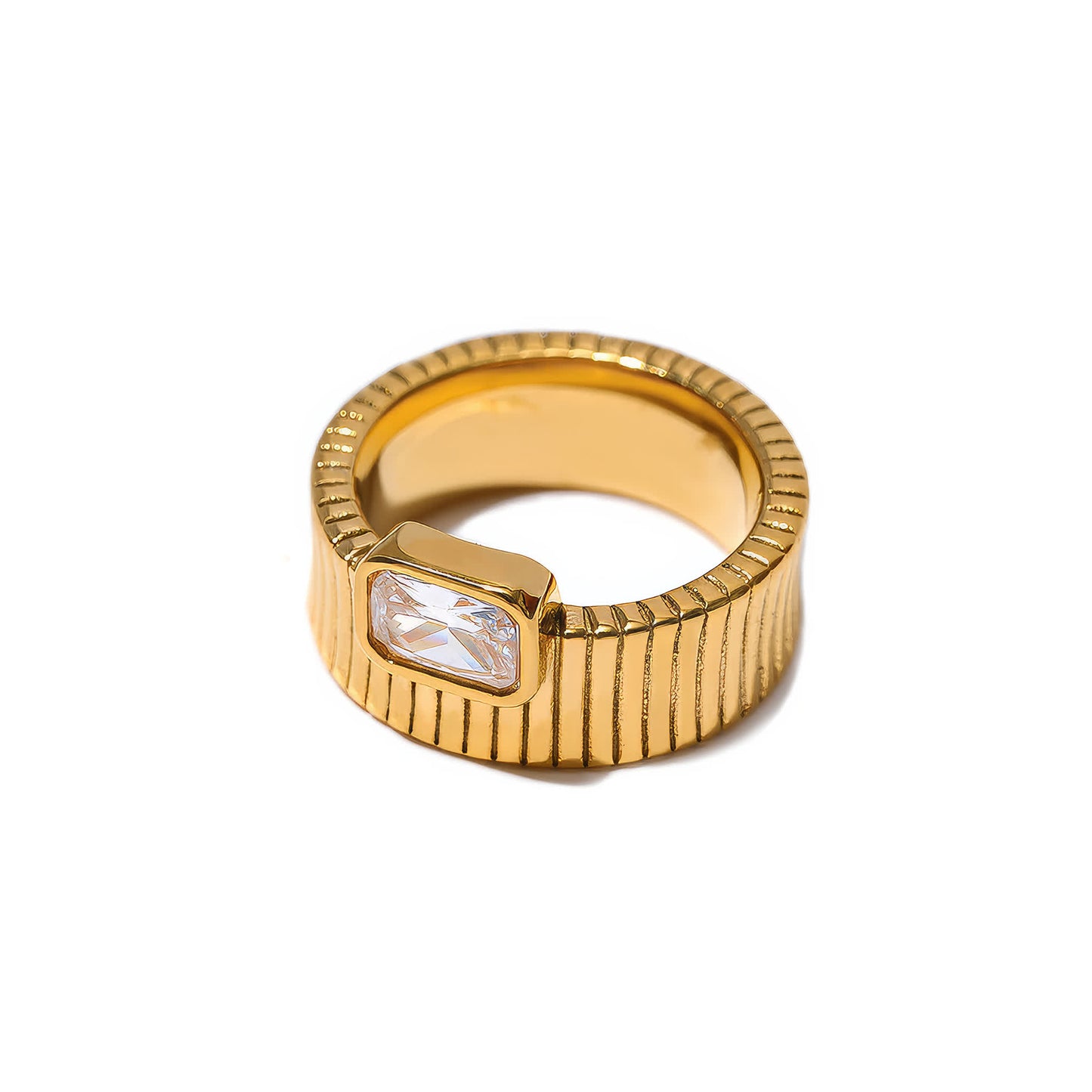 REGAL Crystal Ring - Gold - Additional View - Ohh Glam