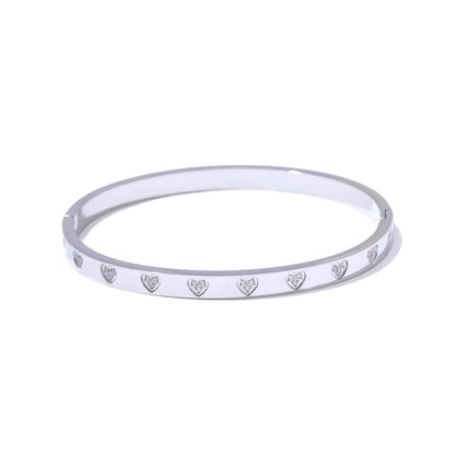 ROSE Heart Bangle - Gold - Additional View - Ohh Glam