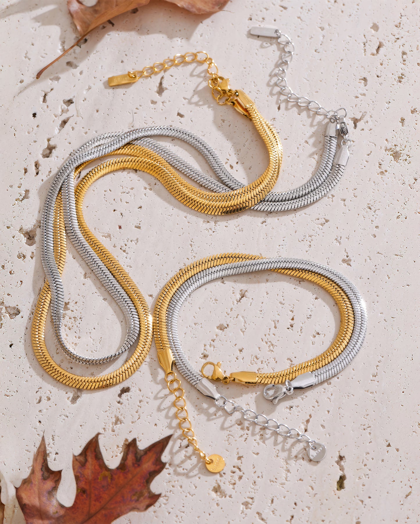 SELENA Snake Chain Bracelet - Gold - Additional View - Ohh Glam