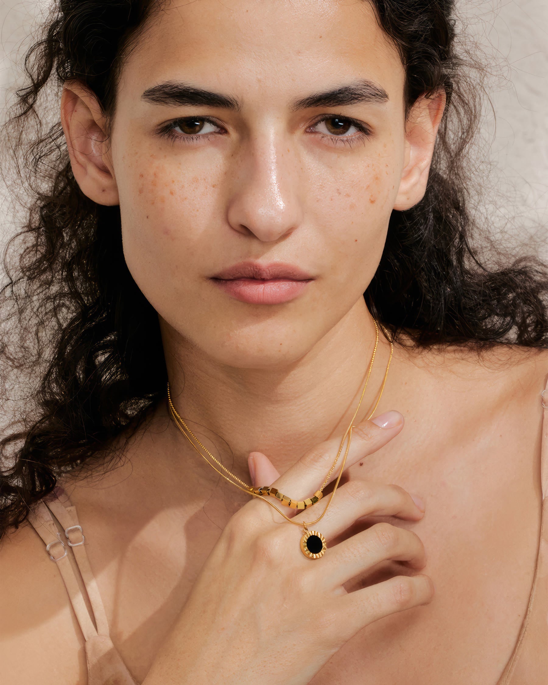 SHELLY Pendant Necklace - Gold - Additional View - Ohh Glam