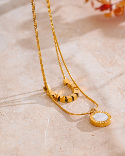 SHELLY Pendant Necklace - Gold - Additional View - Ohh Glam