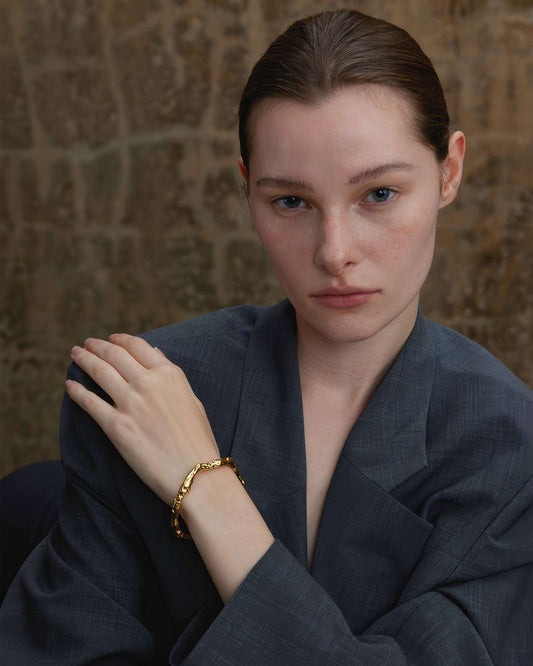 SOLEIL Hammered Cuff Bracelet - Ohh Glam