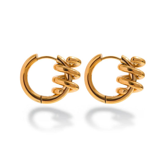 SPIRAL DREAM Hoop Earrings - Ohh Glam