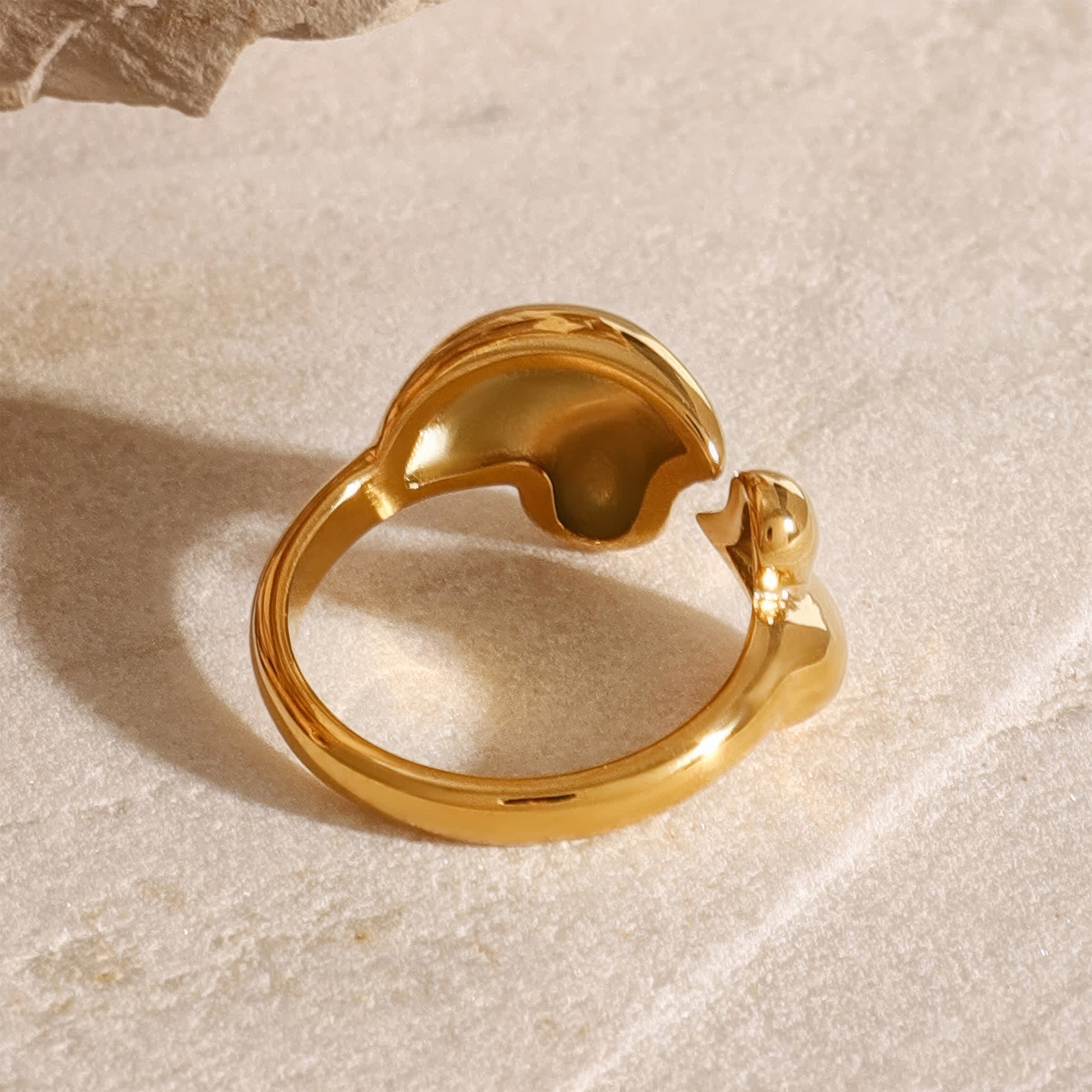 SPLIT Heart Ring - Gold - Additional View - Ohh Glam