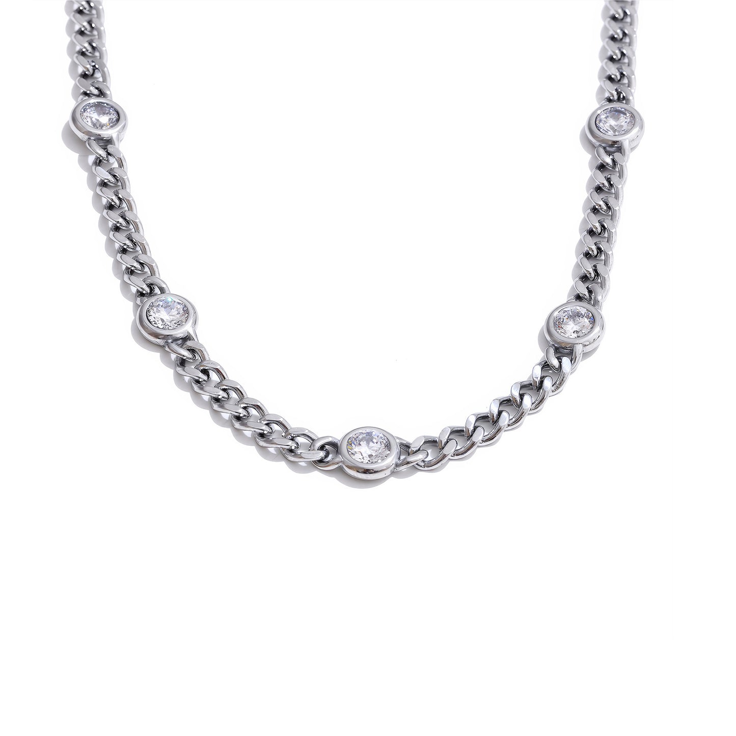 STARFALL Crystal Necklace - Gold - Additional View - Ohh Glam