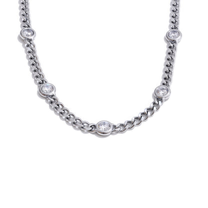STARFALL Crystal Necklace - Gold - Additional View - Ohh Glam