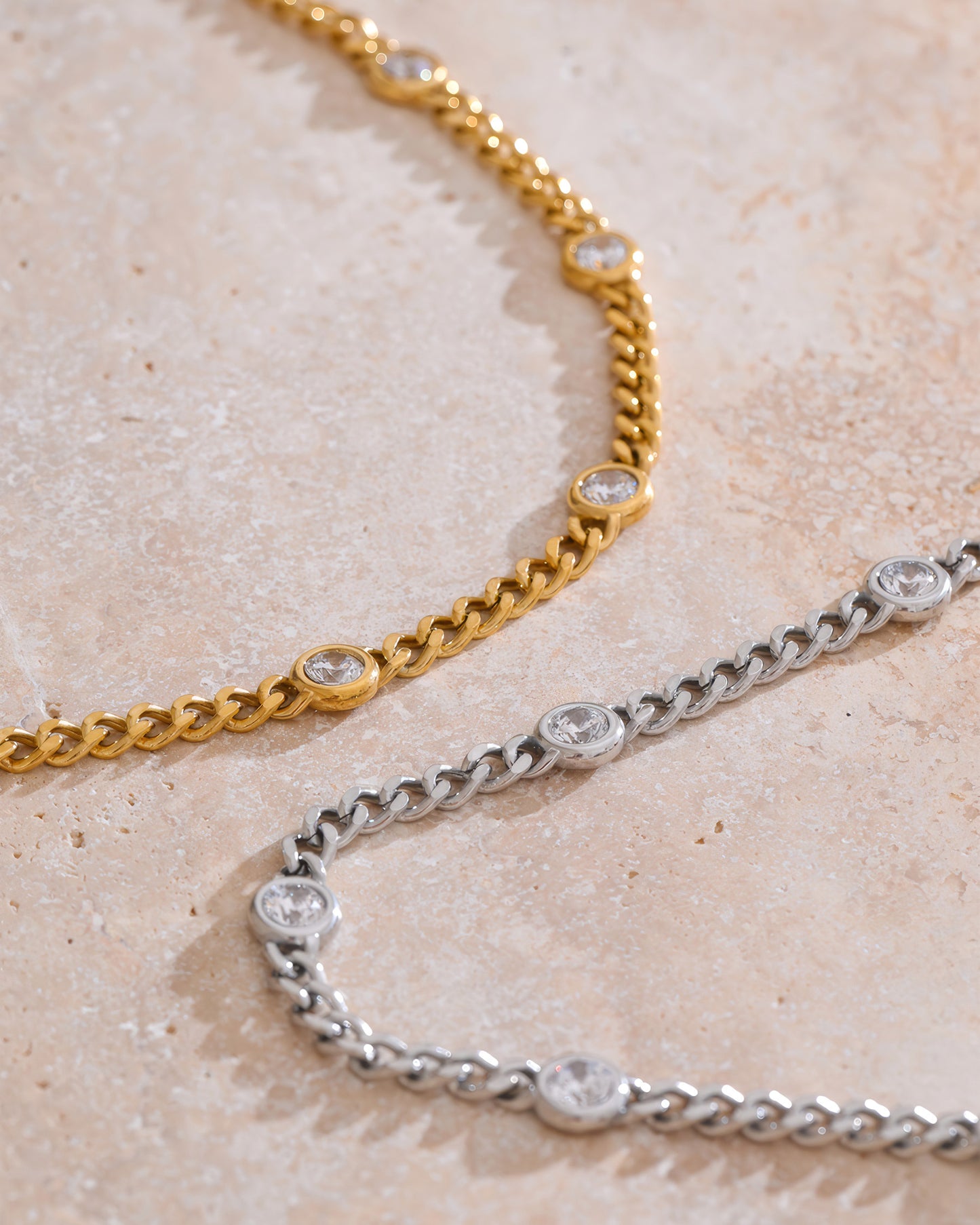 STARFALL Crystal Necklace - Gold - Additional View - Ohh Glam