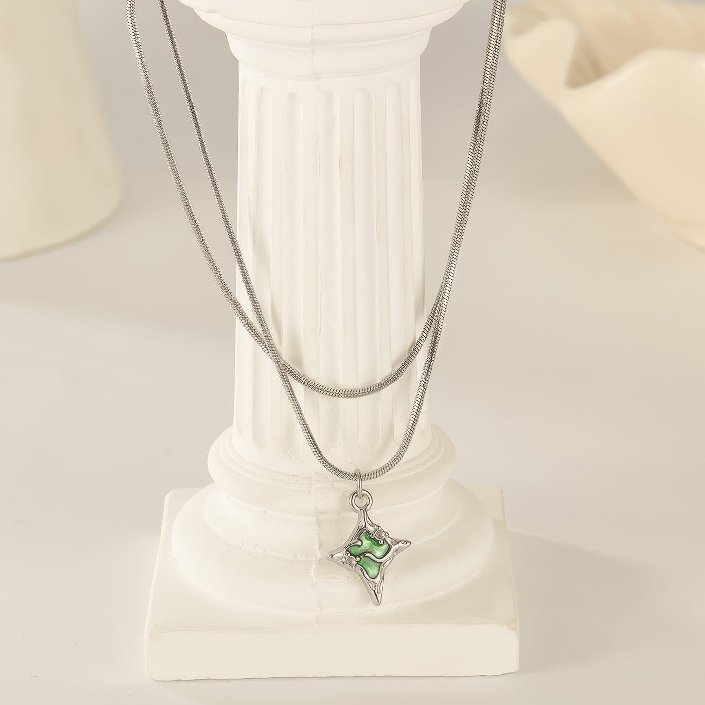 STARLIGHT Crystal Necklace - Silver - Back View - Ohh Glam