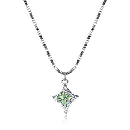 STARLIGHT Crystal Necklace - Silver - Front View - Ohh Glam