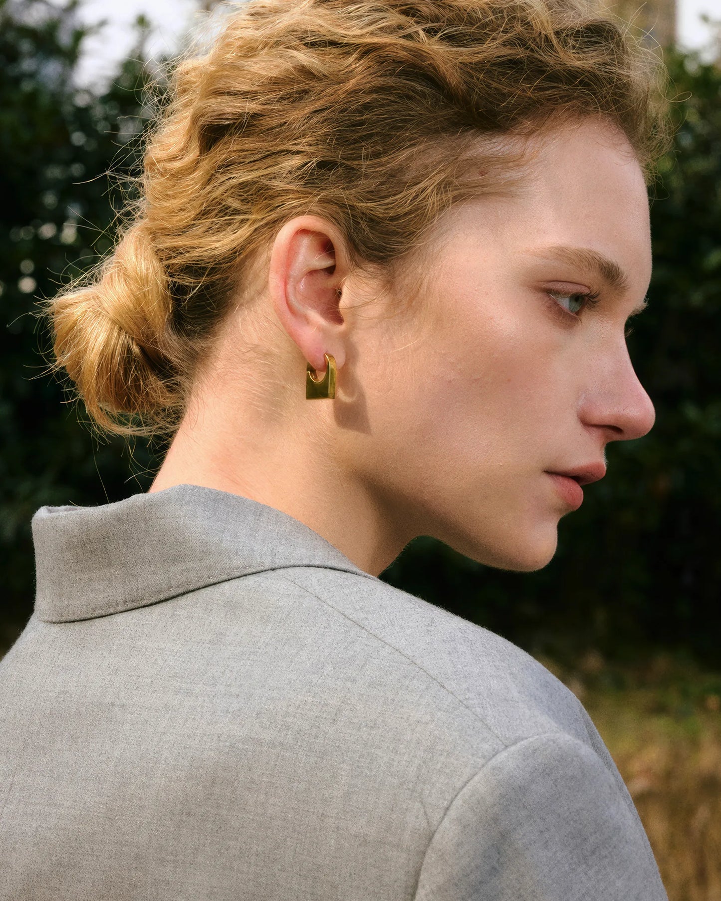 SUNSHINE Charm Hoops - Gold - Detail View - Ohh Glam
