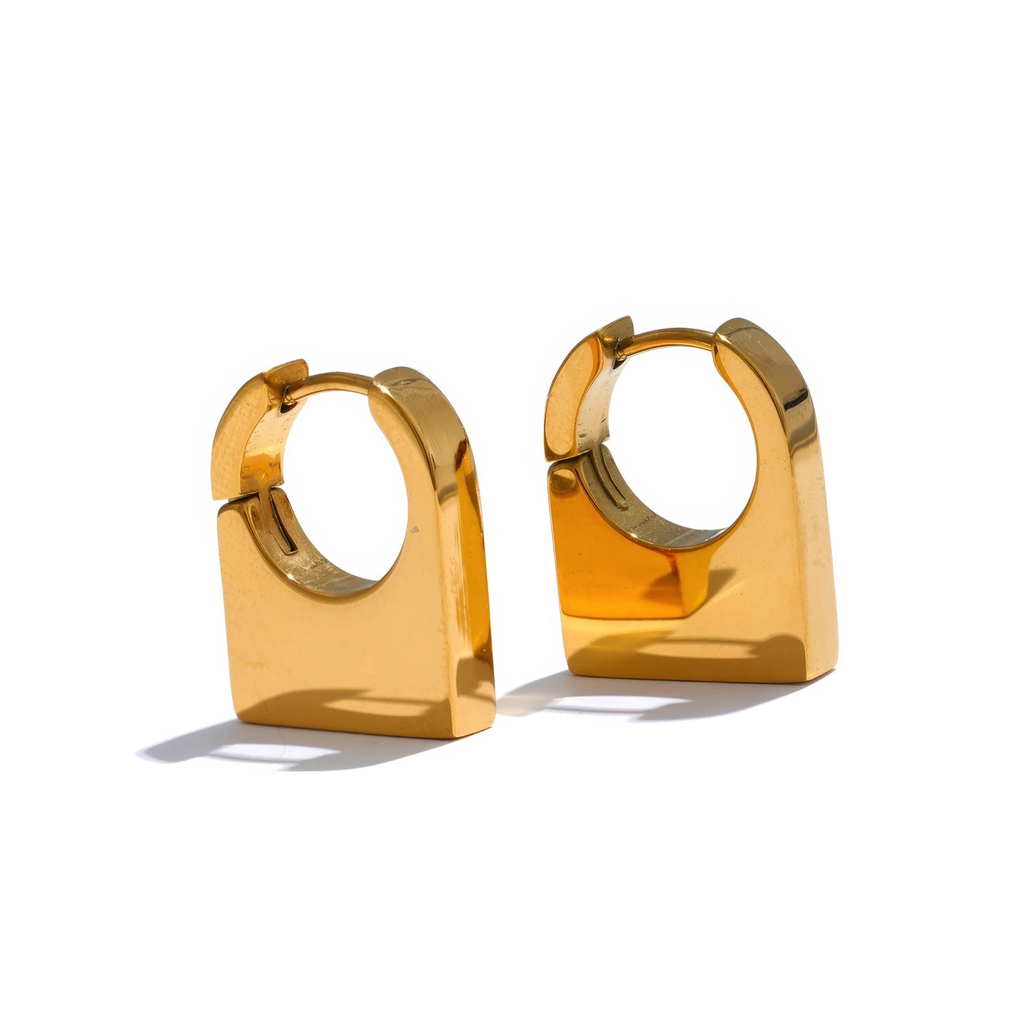 SUNSHINE Charm Hoops - Gold - Front View - Ohh Glam