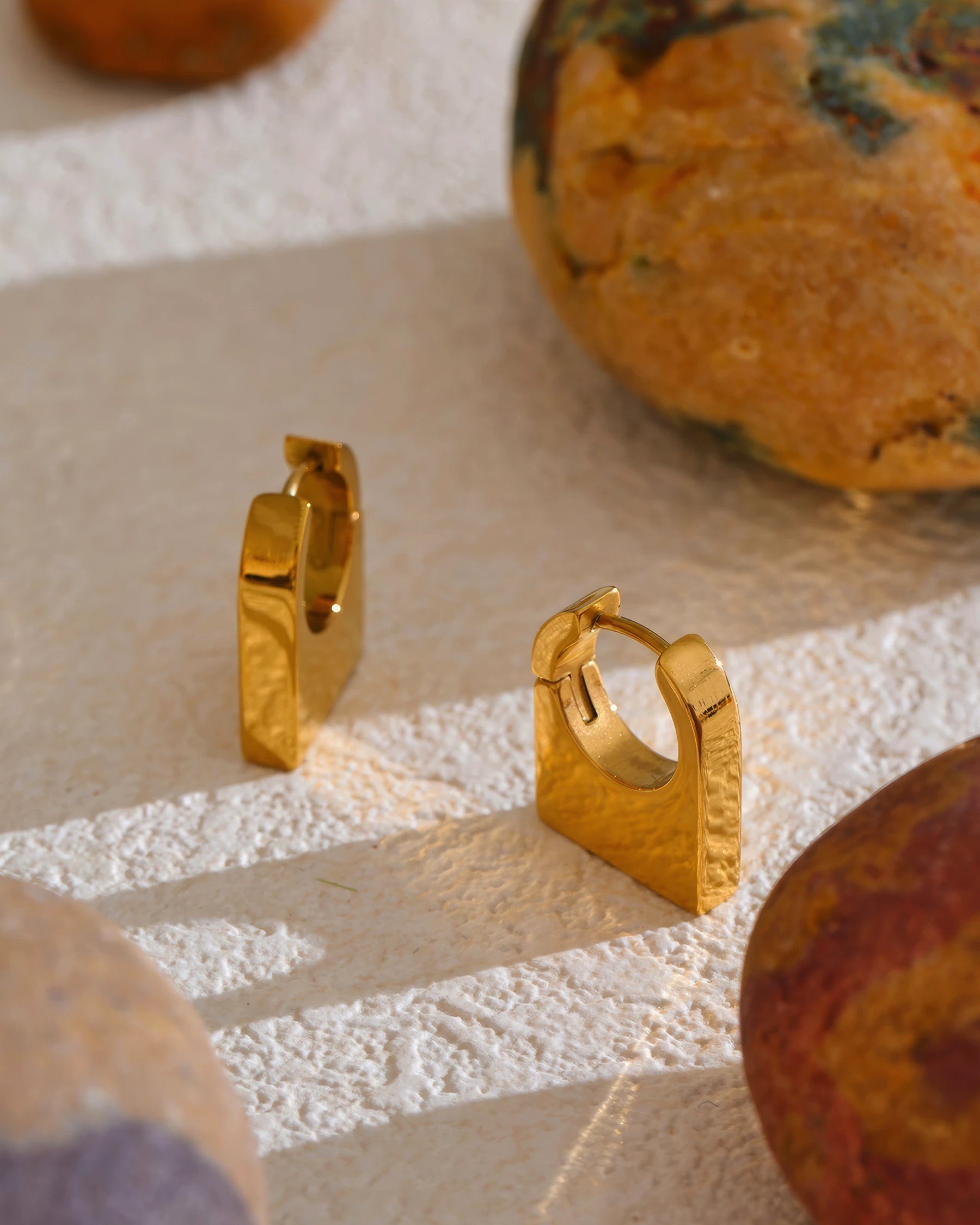 SUNSHINE Charm Hoops - Gold - Additional View - Ohh Glam