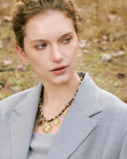Savanna Charm Necklace - Gold - Additional View - Ohh Glam
