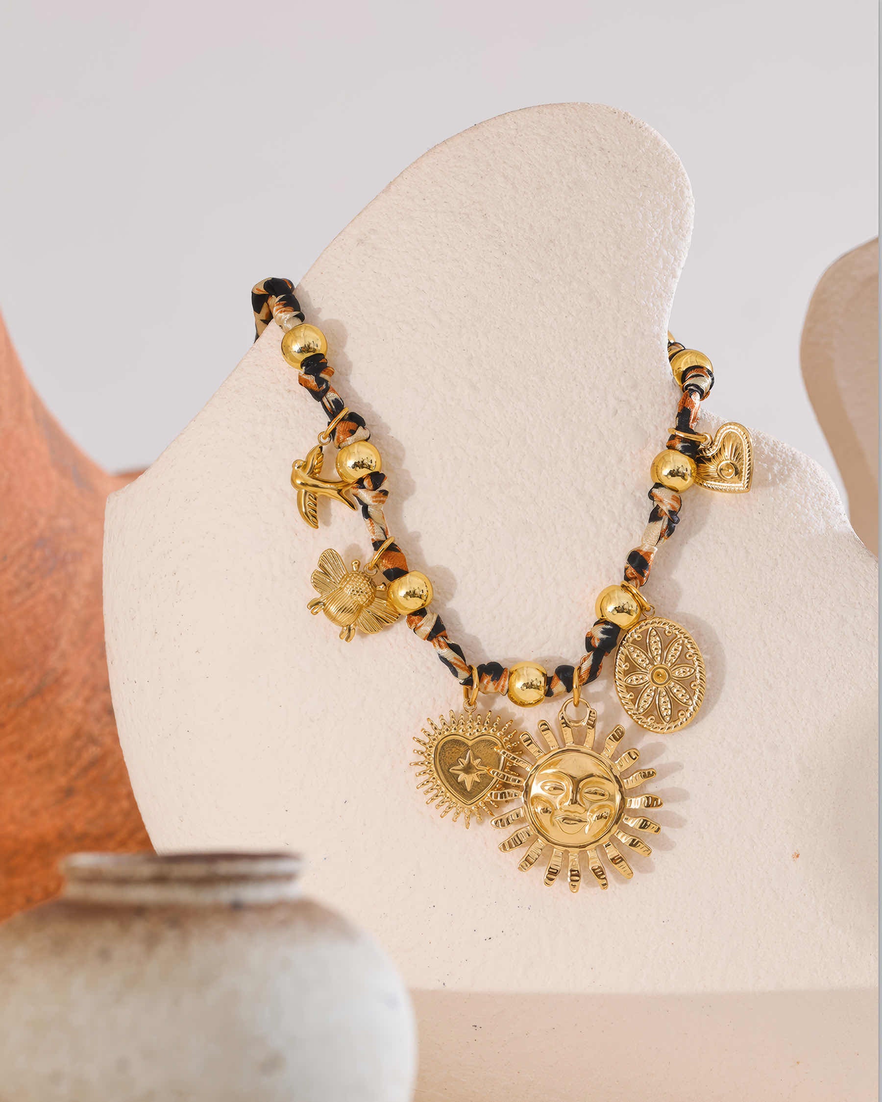Savanna Charm Necklace - Gold - Additional View - Ohh Glam