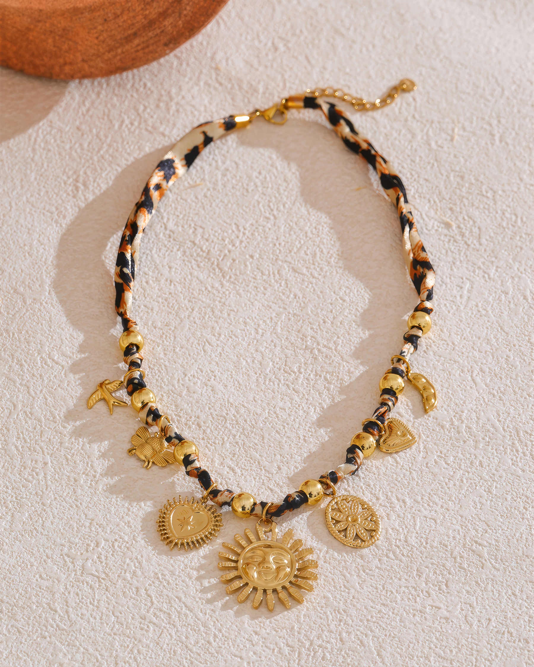 Savanna Charm Necklace - Gold - Detail View - Ohh Glam