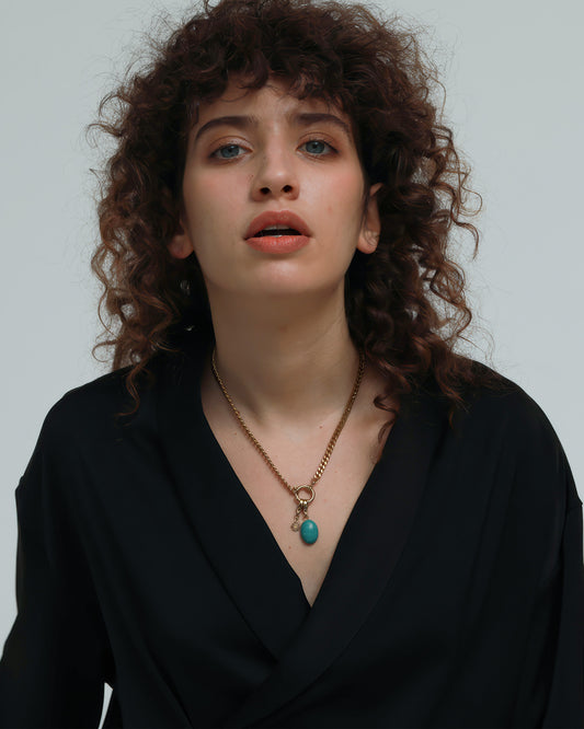 Seraphina Blue Stone Necklace - Ohh Glam