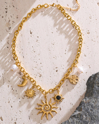 Solara Celestial Necklace - 316L Stainless Steel - Additional View - Ohh Glam