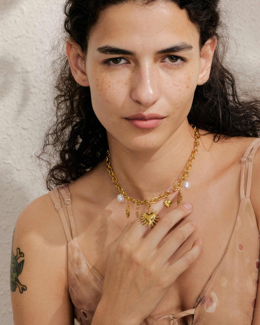 Solis Heart Charm Necklace - Ohh Glam