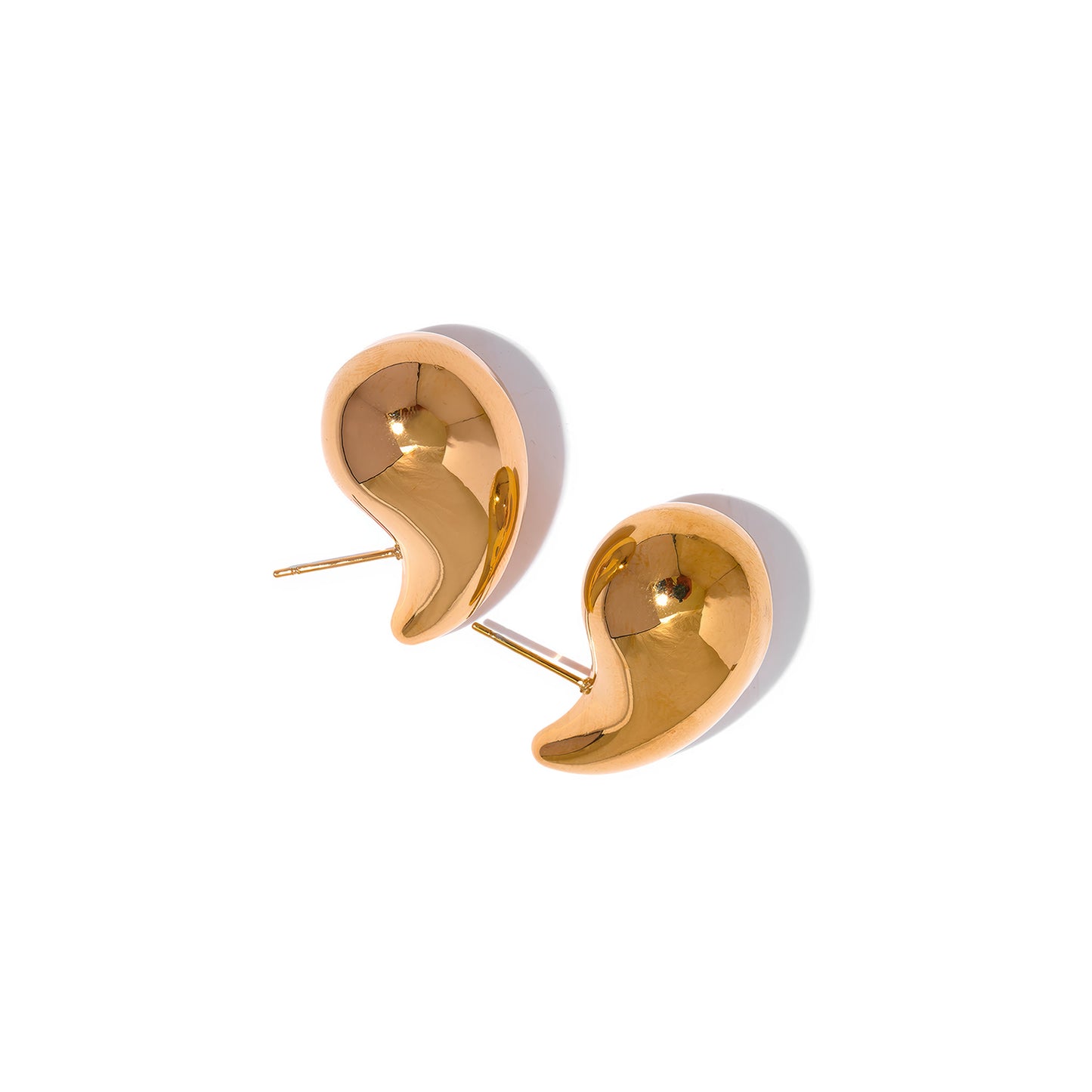 TEARDROP Statement Studs - Gold - Additional View - Ohh Glam