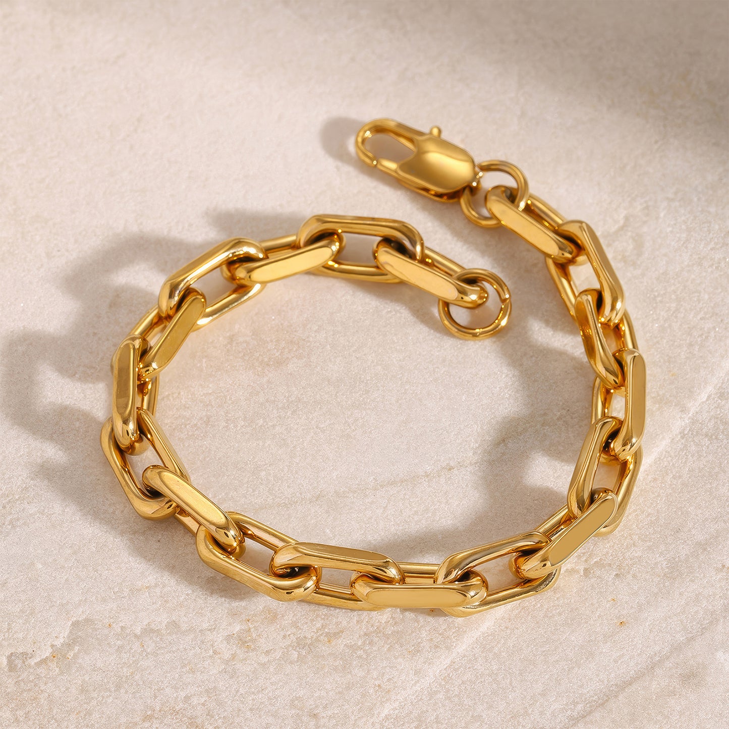 TITAN Cuban Link Bracelet - Gold - Back View - Ohh Glam